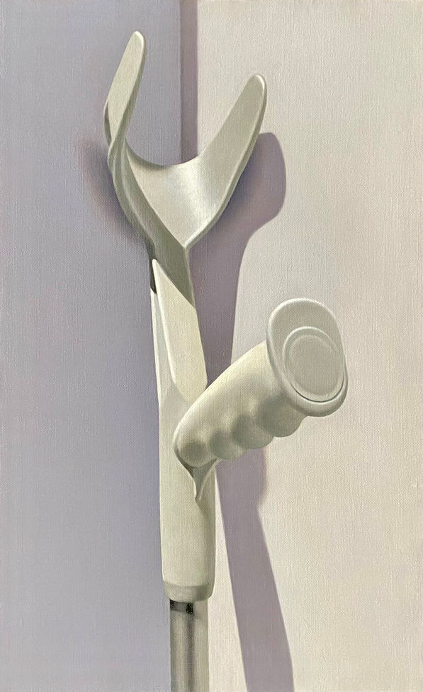 BÉQUILLE (Crutch) 61x38cm, acrylic base then oil on linen, Ronald Bowen, 2013, 4000€..jpg
