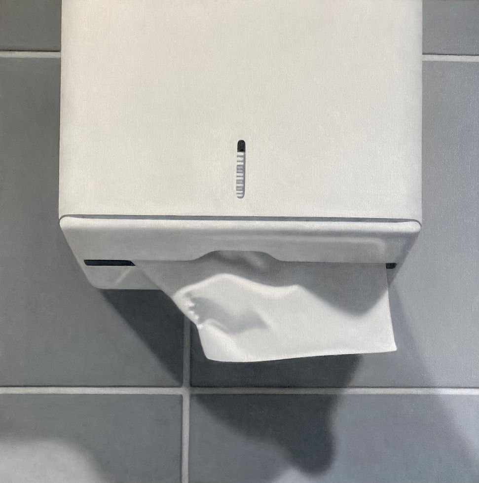 DISTRIBUTEUR DE SERVIETTES EN PAPIER (Paper Towel Dispenser) 60x60cm, acrylic base then oi