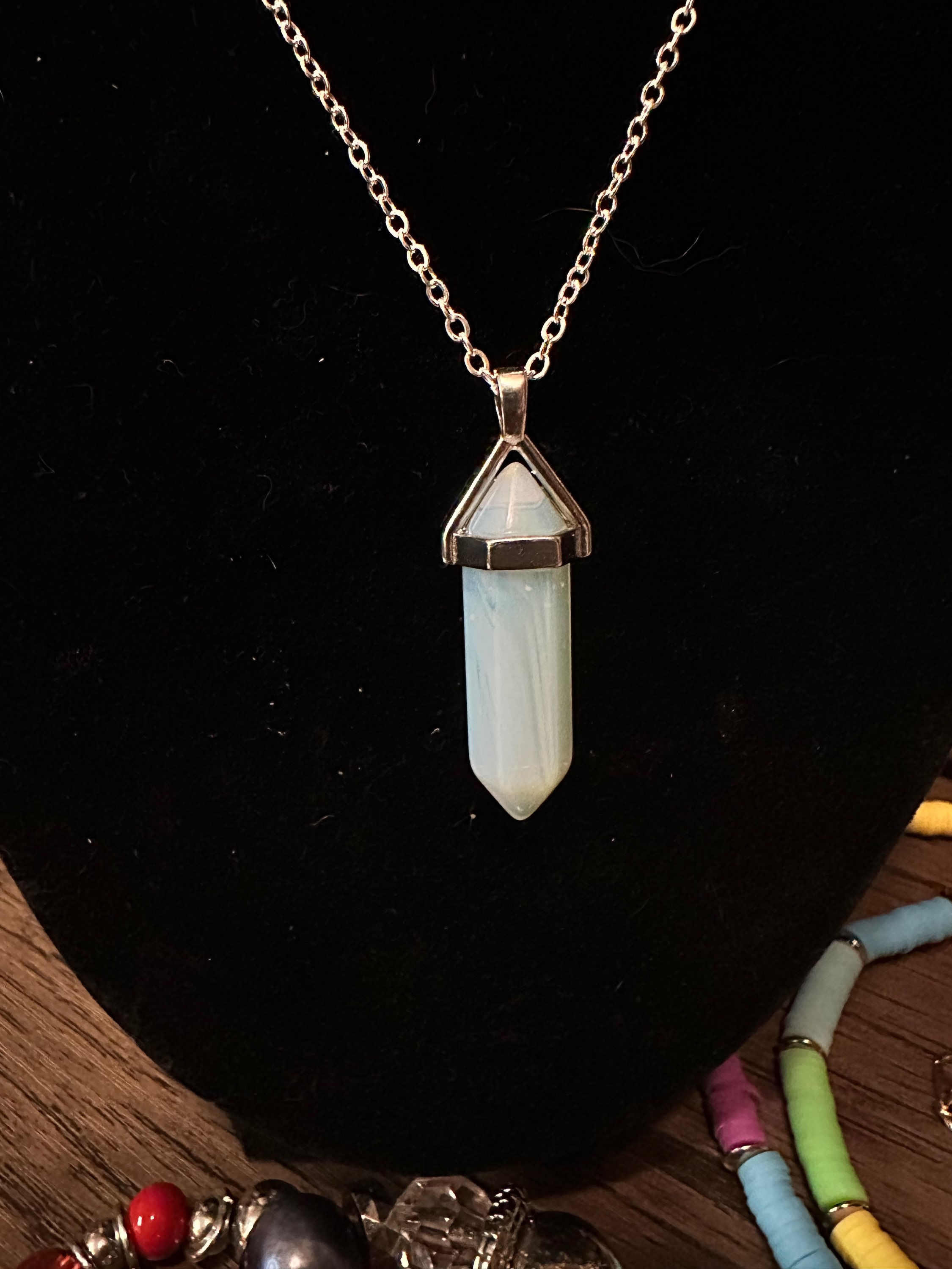 Sterling Silver Opalite Pendant Necklace