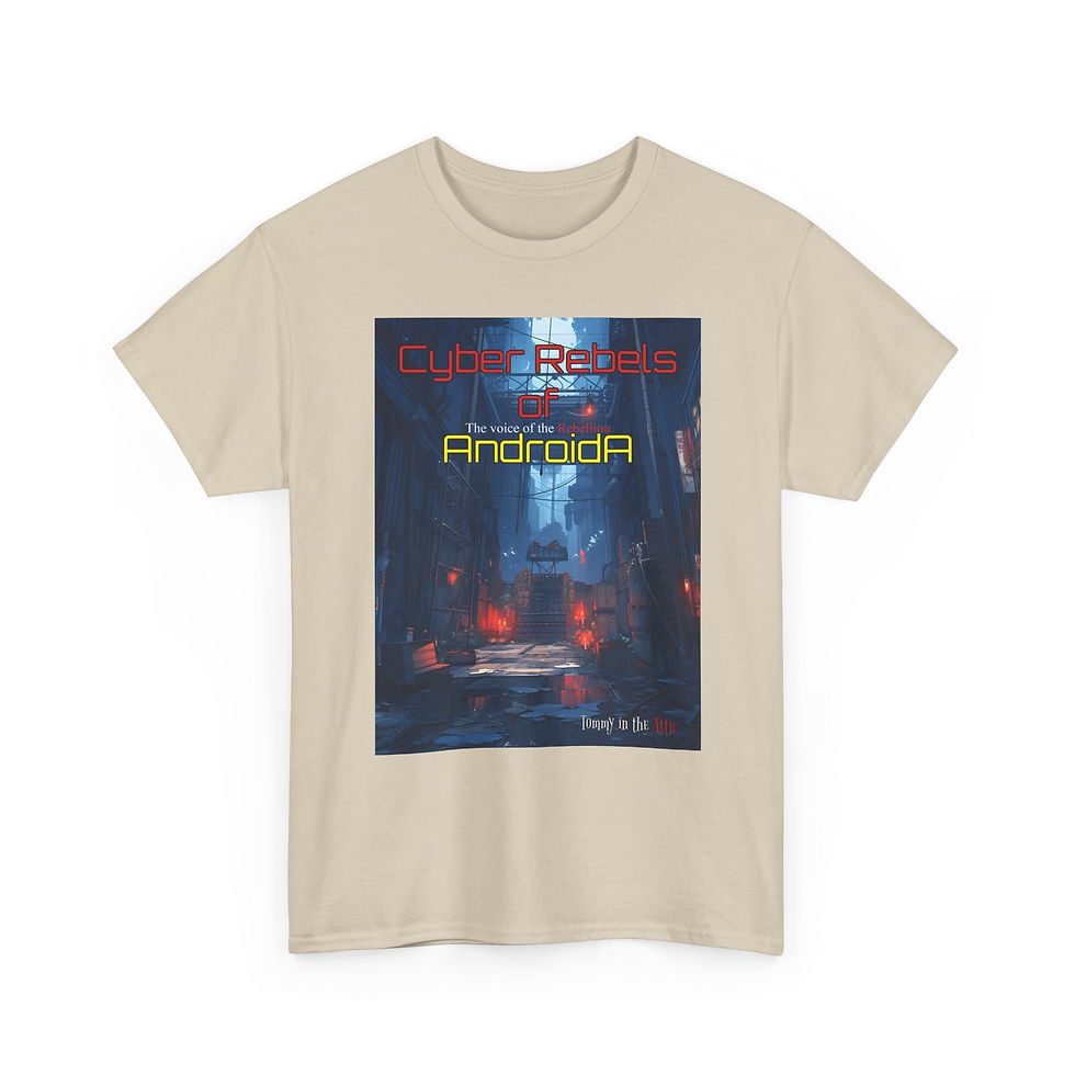 Thumbnail: (Large Logo) Cyber Rebels of AndroidA Alley (Canada) Unisex Heavy Cotton Tee