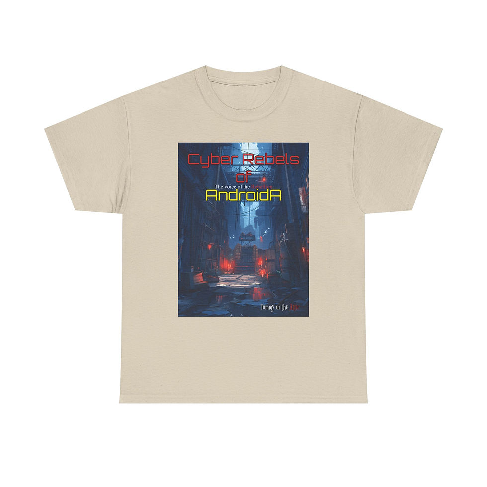 Thumbnail: (Large Logo) Cyber Rebels of AndroidA Alley (Canada) Unisex Heavy Cotton Tee