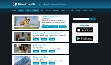 English news and easy articles for students of English