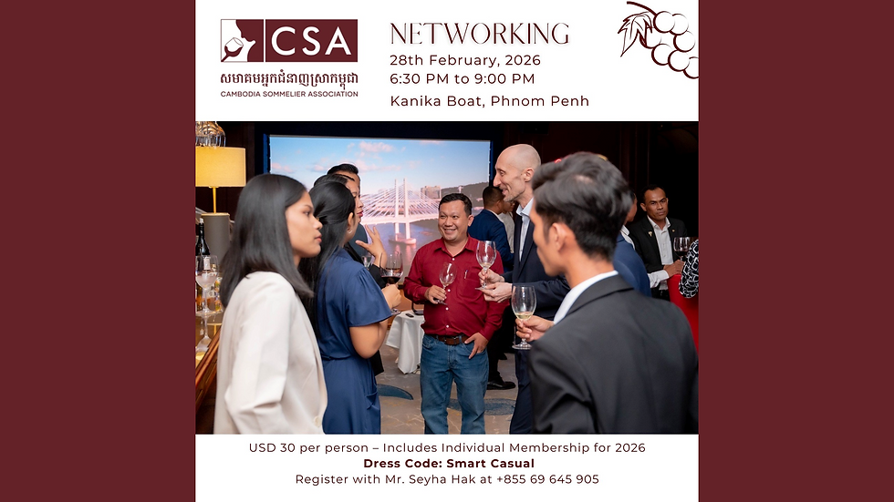 Cambodia Sommelier Association Networking