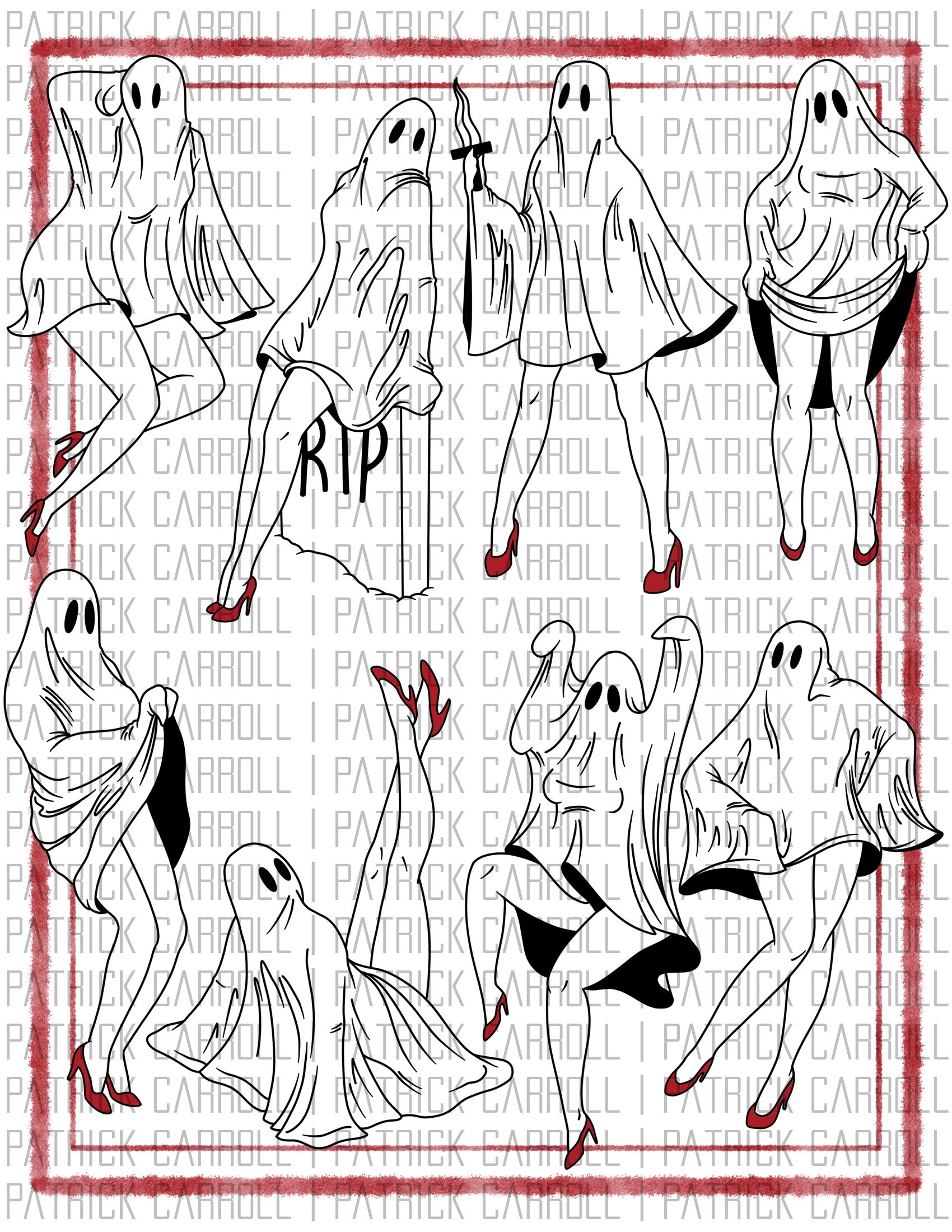 Sexy Ghosts - 8.5x11" Print