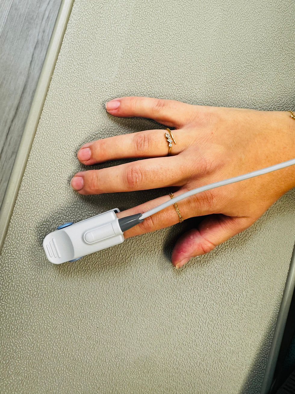 Pulse oximeter sensor evaluated during a pulse oximetry study comparing SpO₂ readings with co-oximetry SaO₂ transfer standard in a hypoxia lab.