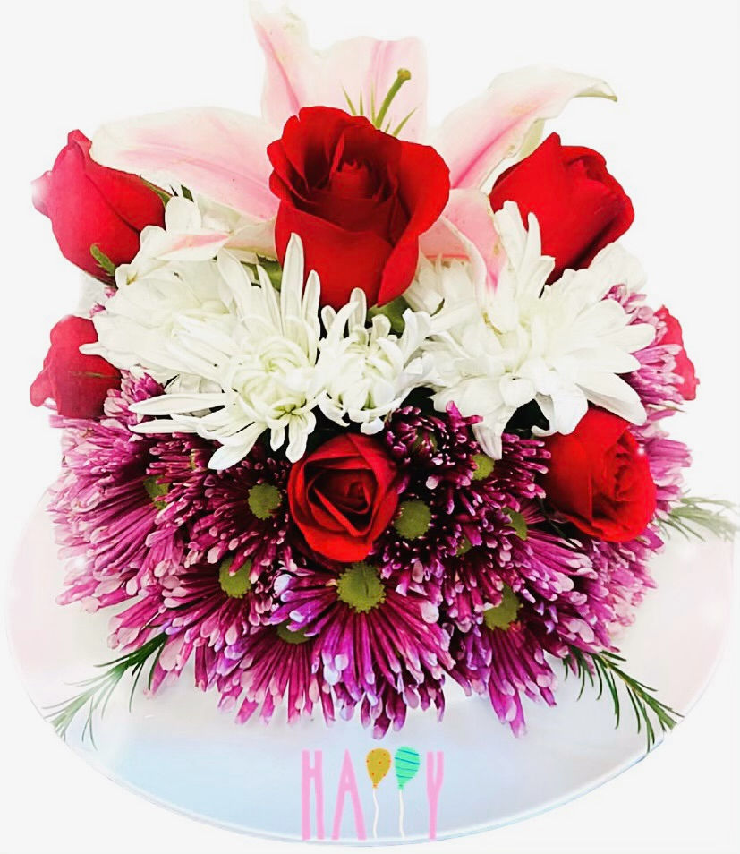 Happy Birthday Cake Flower