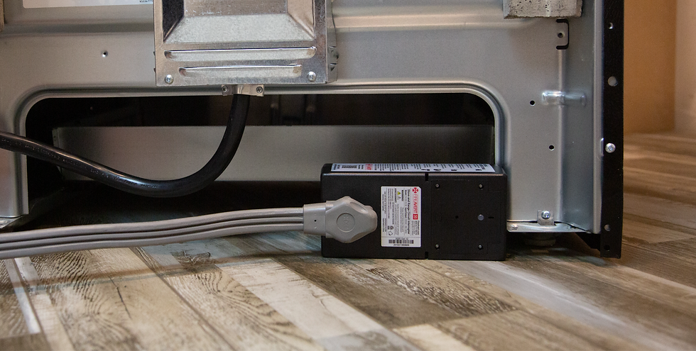 FireAvert's auto stove shutoff behind stove