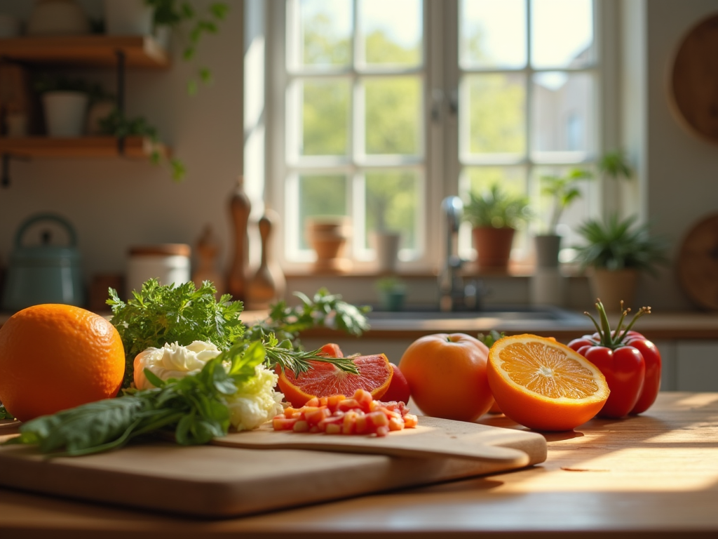 Arranged Food and Objects