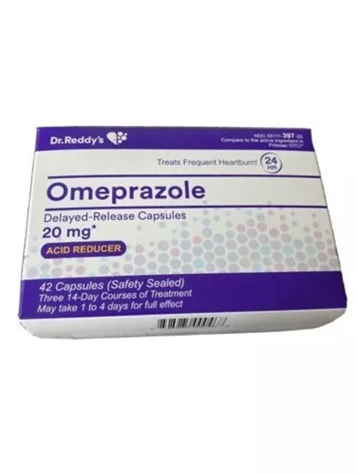 Thumbnail: Dr. Reddy's Omeprazole Delayed Release Acid Reducer 20mg 1000ct