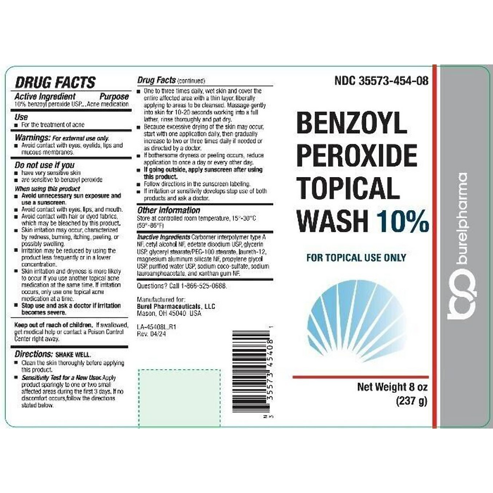 Thumbnail: 5 X Benzoyl Peroxide 10% Acne WASH Big Size 8oz (Total 40oz) NEW/SEALED