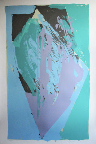 18024 - Hughto,Darryl. American. Abstract 'Ontario'. Serigraph. Numbered 147 of 160. 97x52