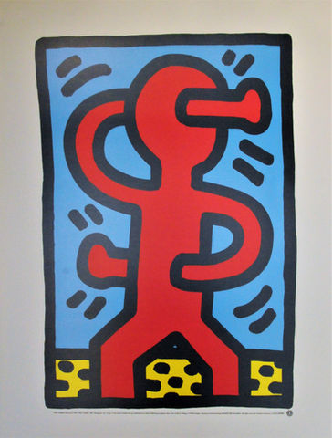 Keith Haring. 1987 Exhibition Graphic. Mint Condition. 