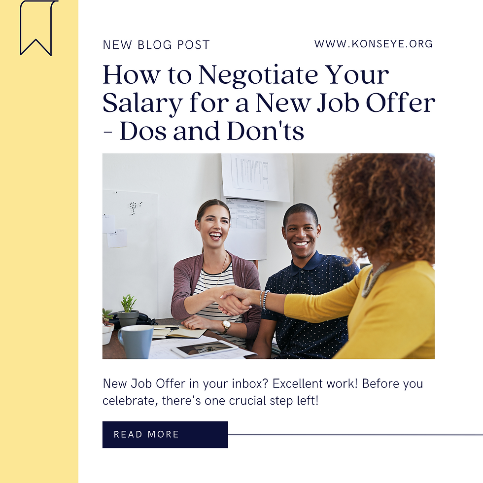 How to negotiate your salary for a new job offer - Dos and Don’ts