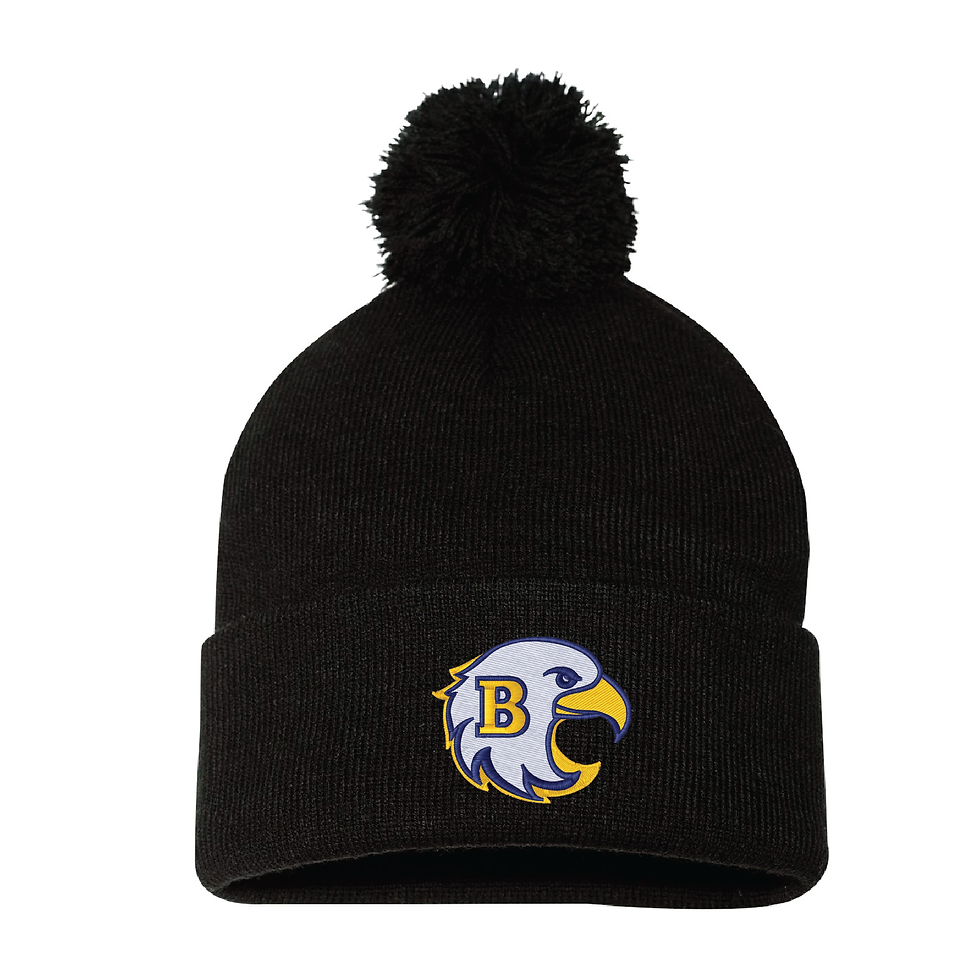 Thumbnail: Barrington Eagles 1 Embroidered Pom Cuffed Beanie
