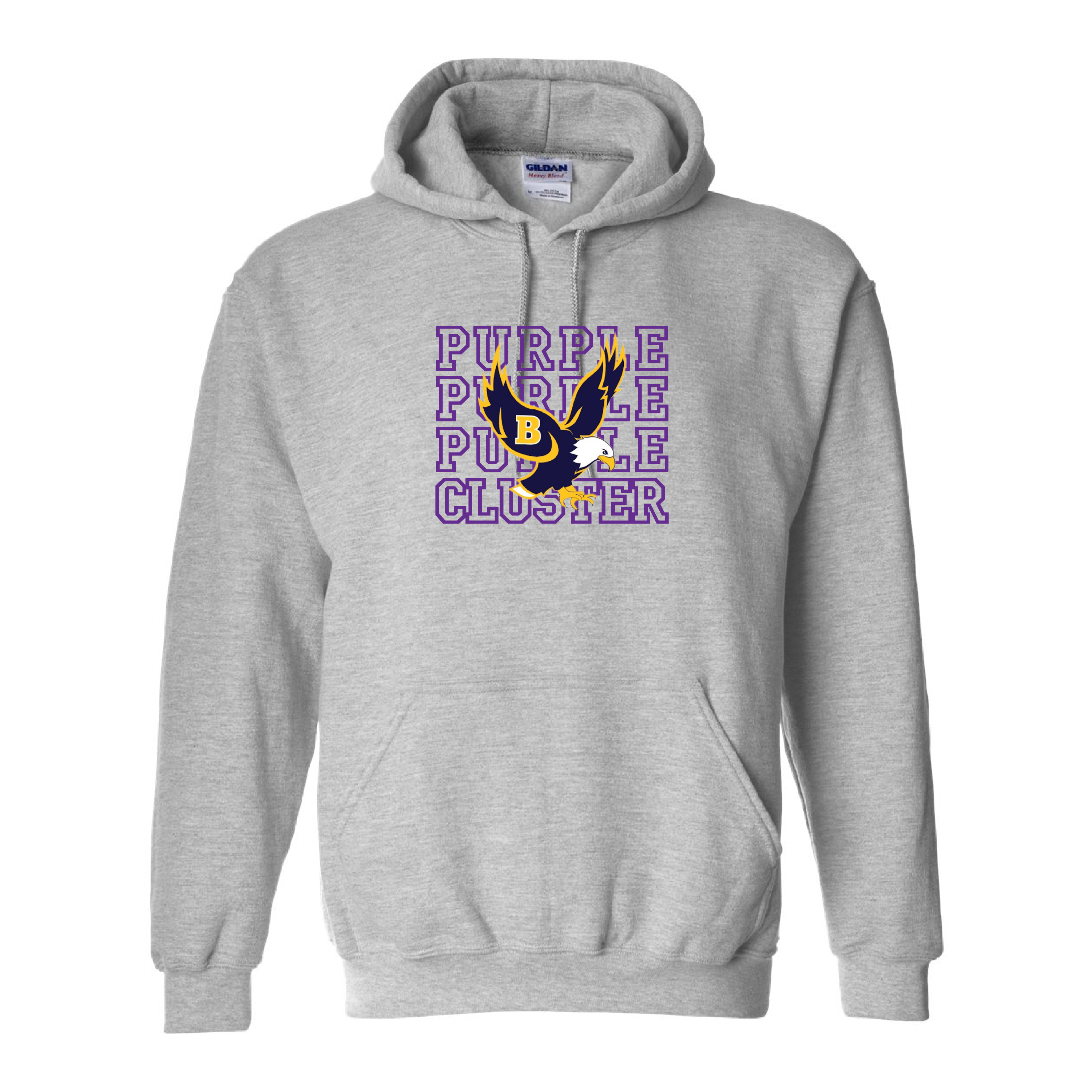 GRAY - CLUSTERx3 Single Sided Hoodie