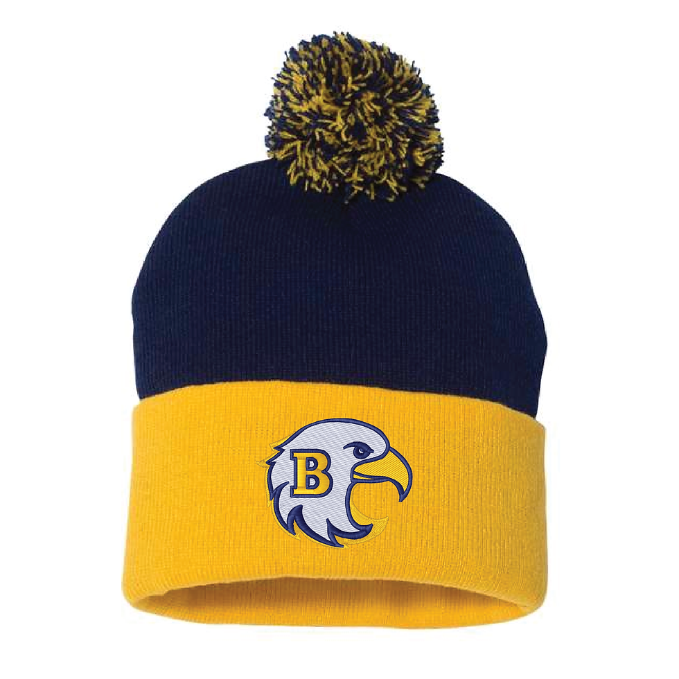 Thumbnail: Barrington Eagles 1 Embroidered Pom Cuffed Beanie