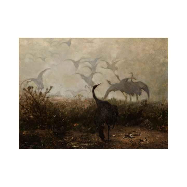 Thumbnail: "Cranes (1870)" By Jozef Chelmonski