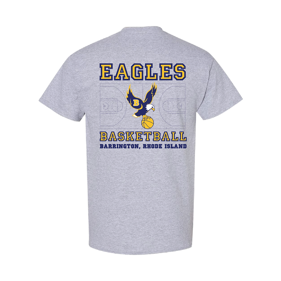 Thumbnail: Barrington Eagles Basketball Double Sided Cotton T-Shirt