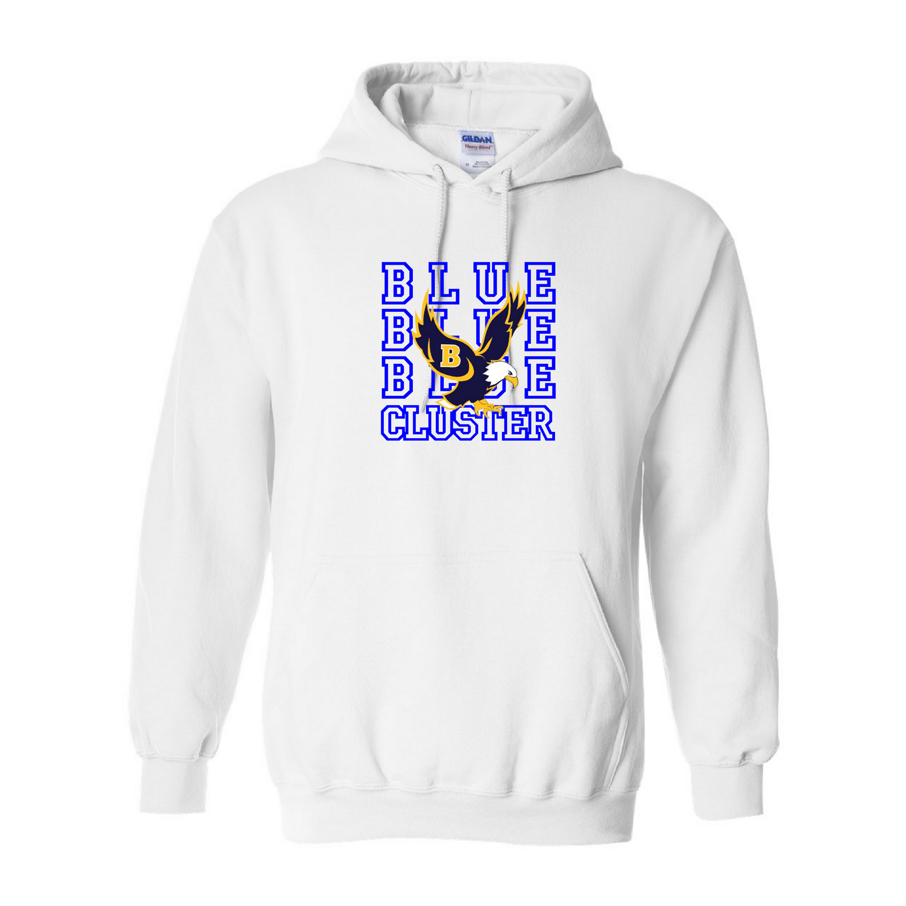 WHITE - CLUSTERx3 Single Sided Hoodie