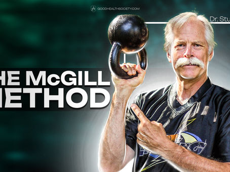 Dr. McGill holding a kettlebell