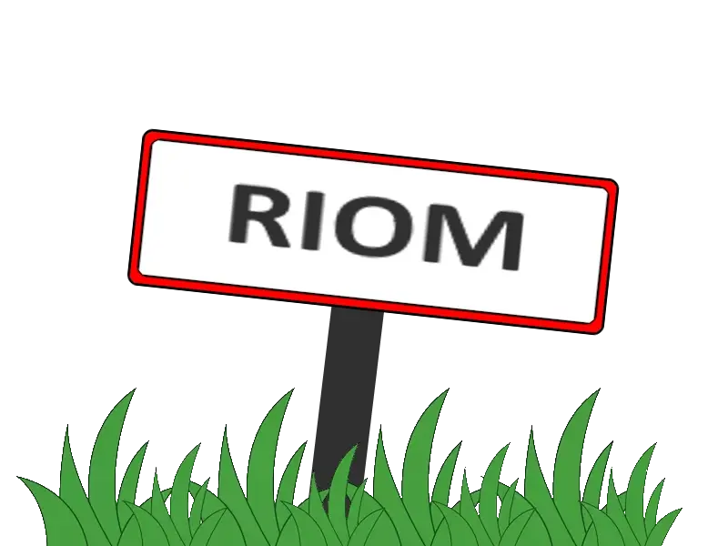 Panneau d'entrée de la commune de Riom 63