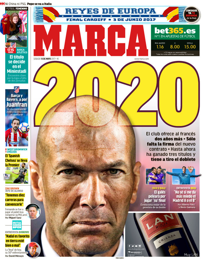 Zidane renovará hasta 2020