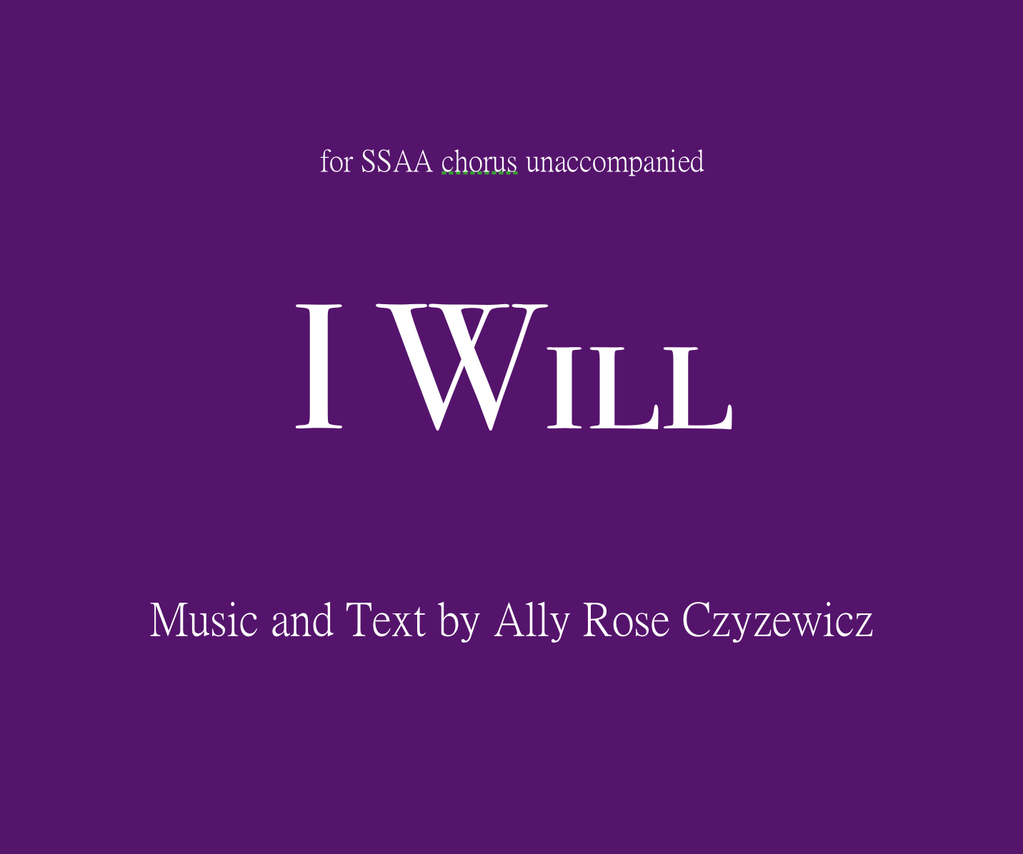 I Will