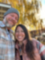 Two sweethearts enjoying a fall day in Canada