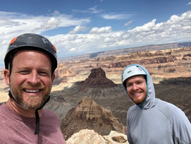 Two guys Rock Climbging