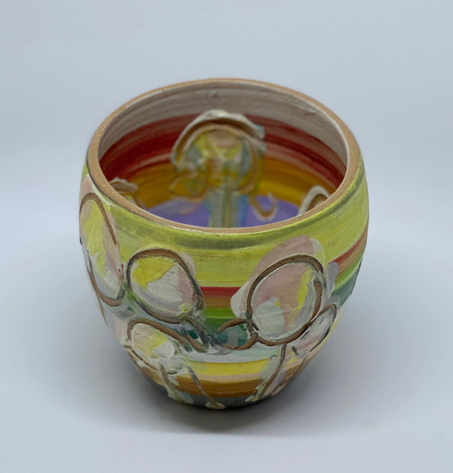 Joyful Series I - White Slip Tumbler
