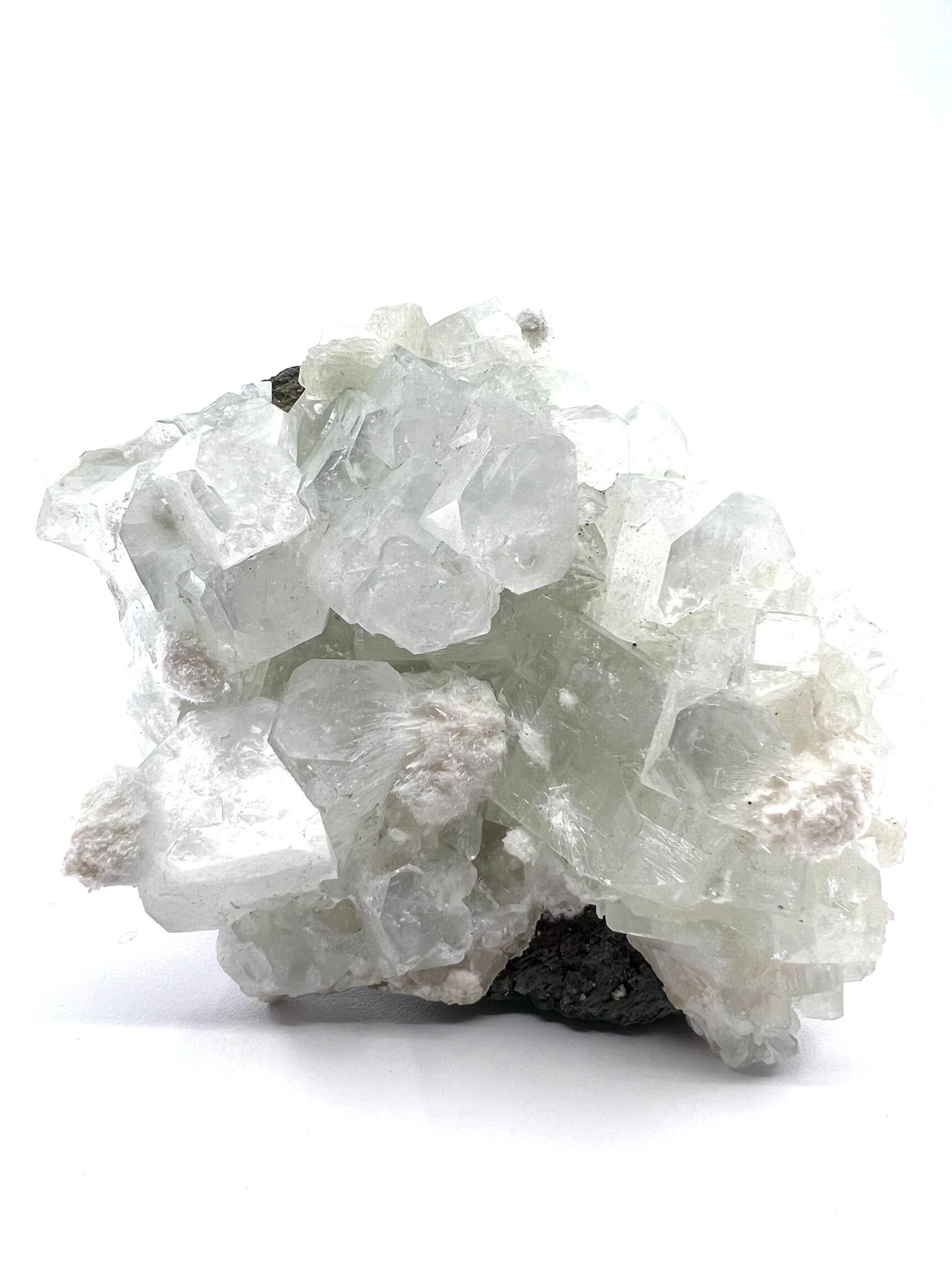 Mordenite Balls On White Apophyllite
