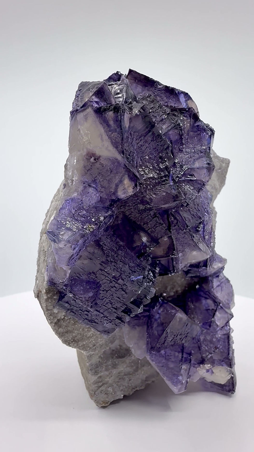 Thumbnail: Purple Fluorite on Mother Rock, Elmwood Mine, Tennessee