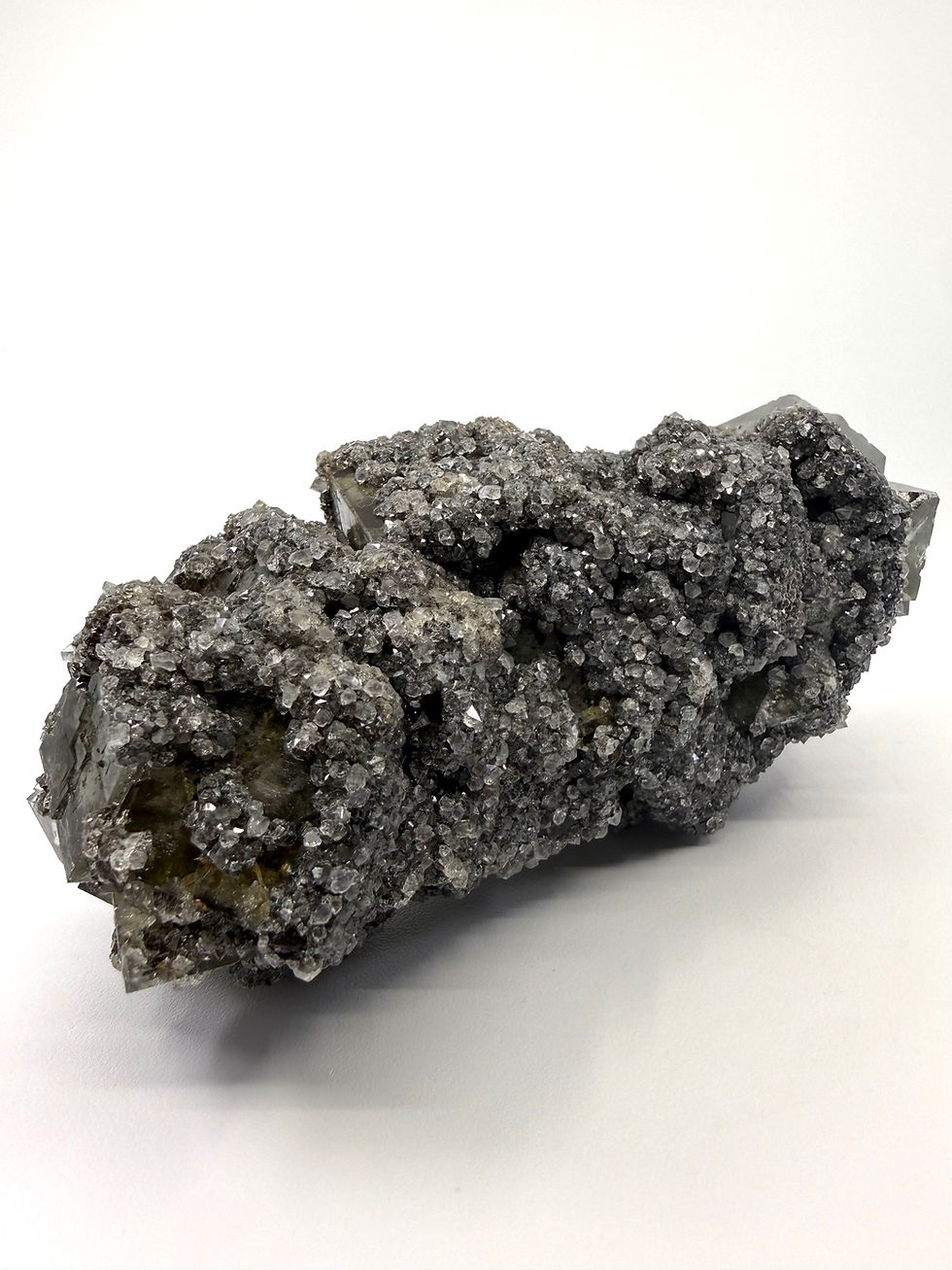 Thumbnail: Fluorite Stalagtite Coated with Quartz