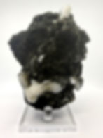 Pink Stilbite on Black Chalcedony