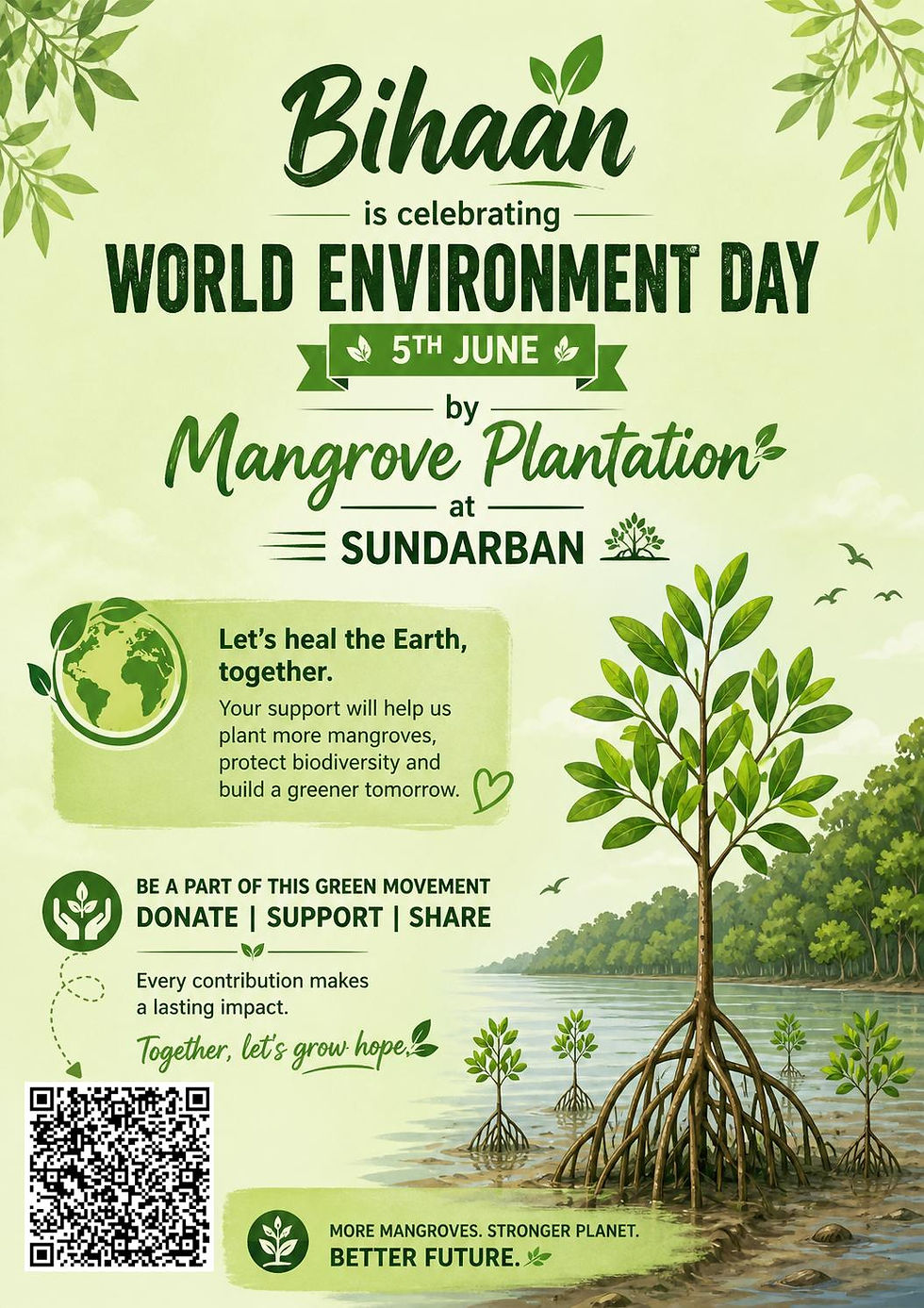 World Environment Day mangrove plantation poster