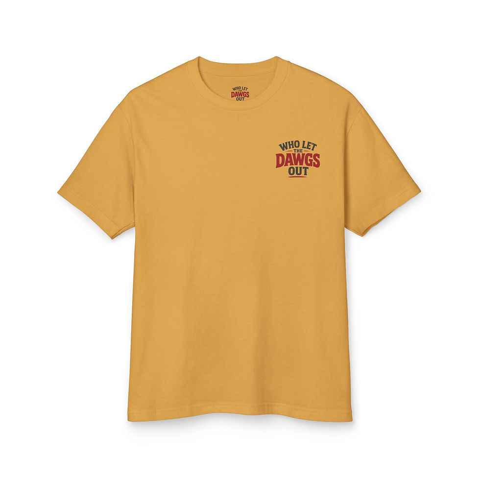 Thumbnail: Who Let the Dawgs Out Weightlifting Tee