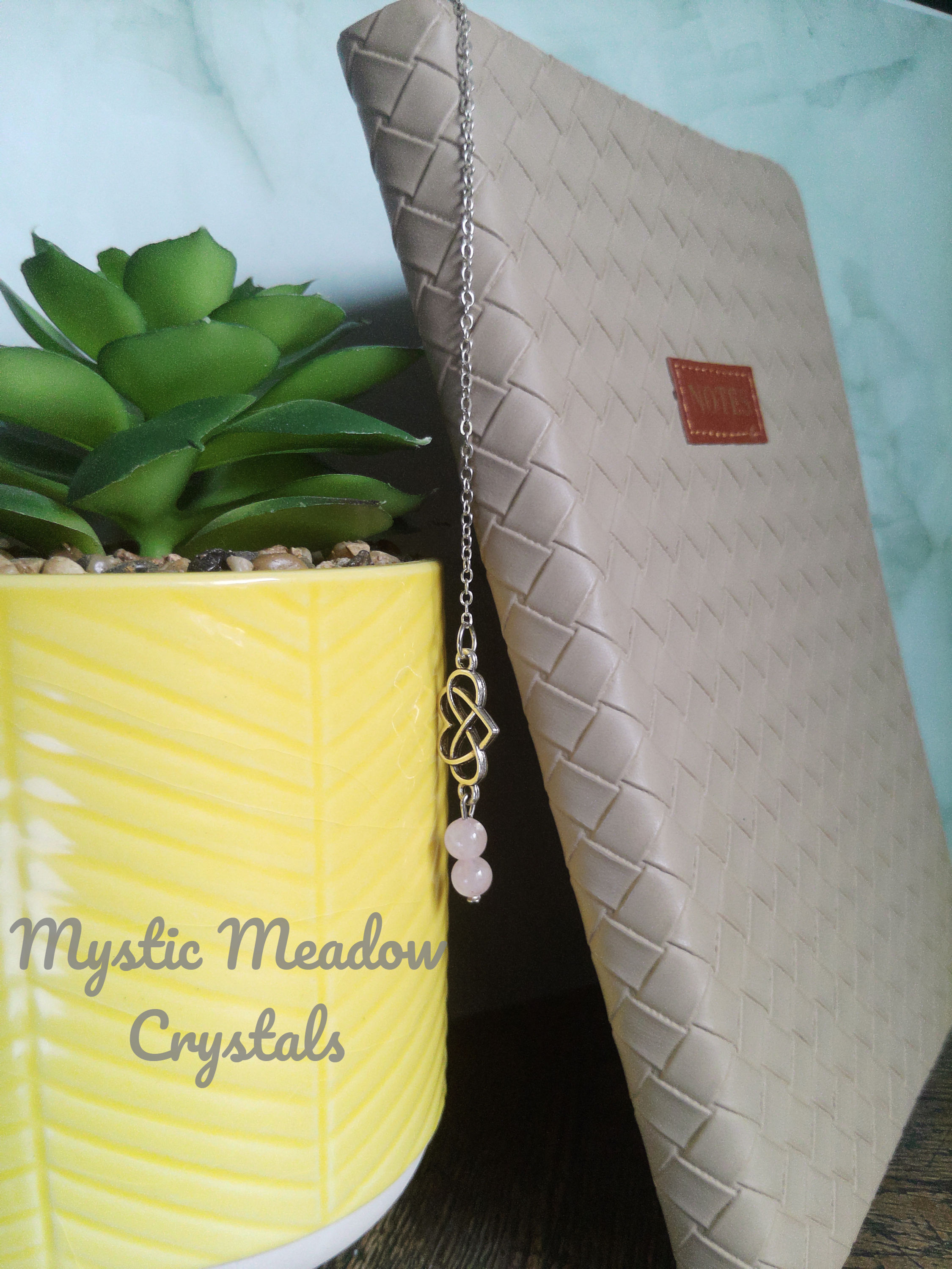 Rose Quartz Crystal Bookmark