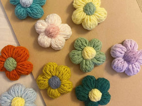 puffy crochet flower