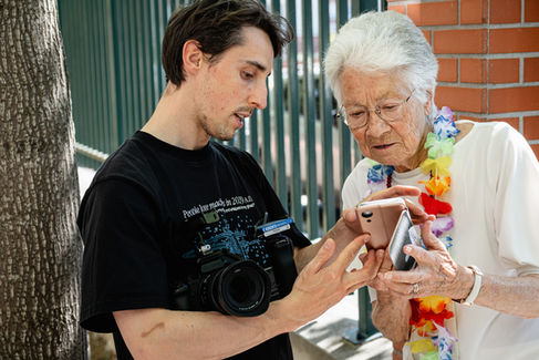 Atelier photo avec les résidents
