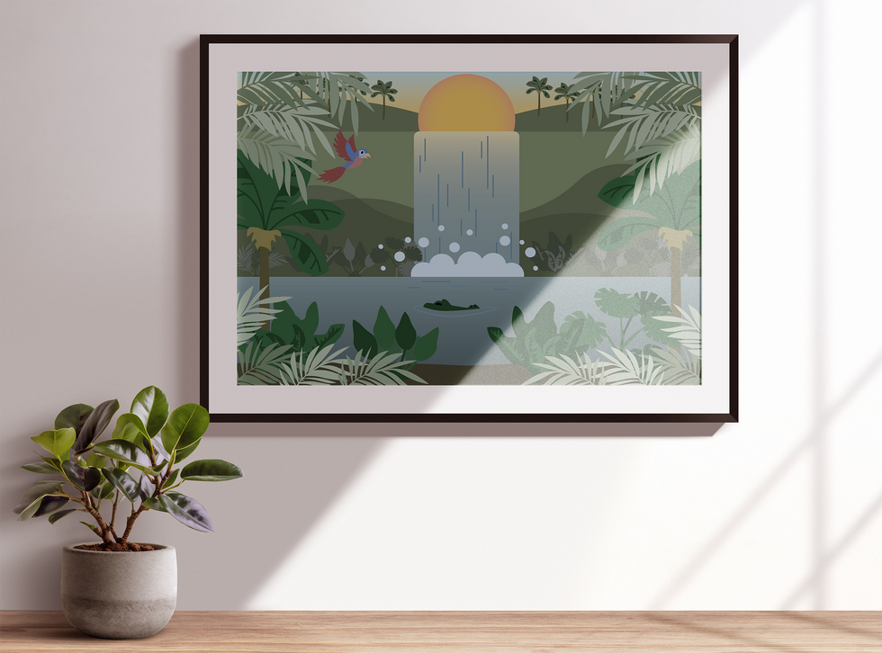 jungle illustration frame