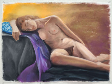 Life drawing pastel artwork