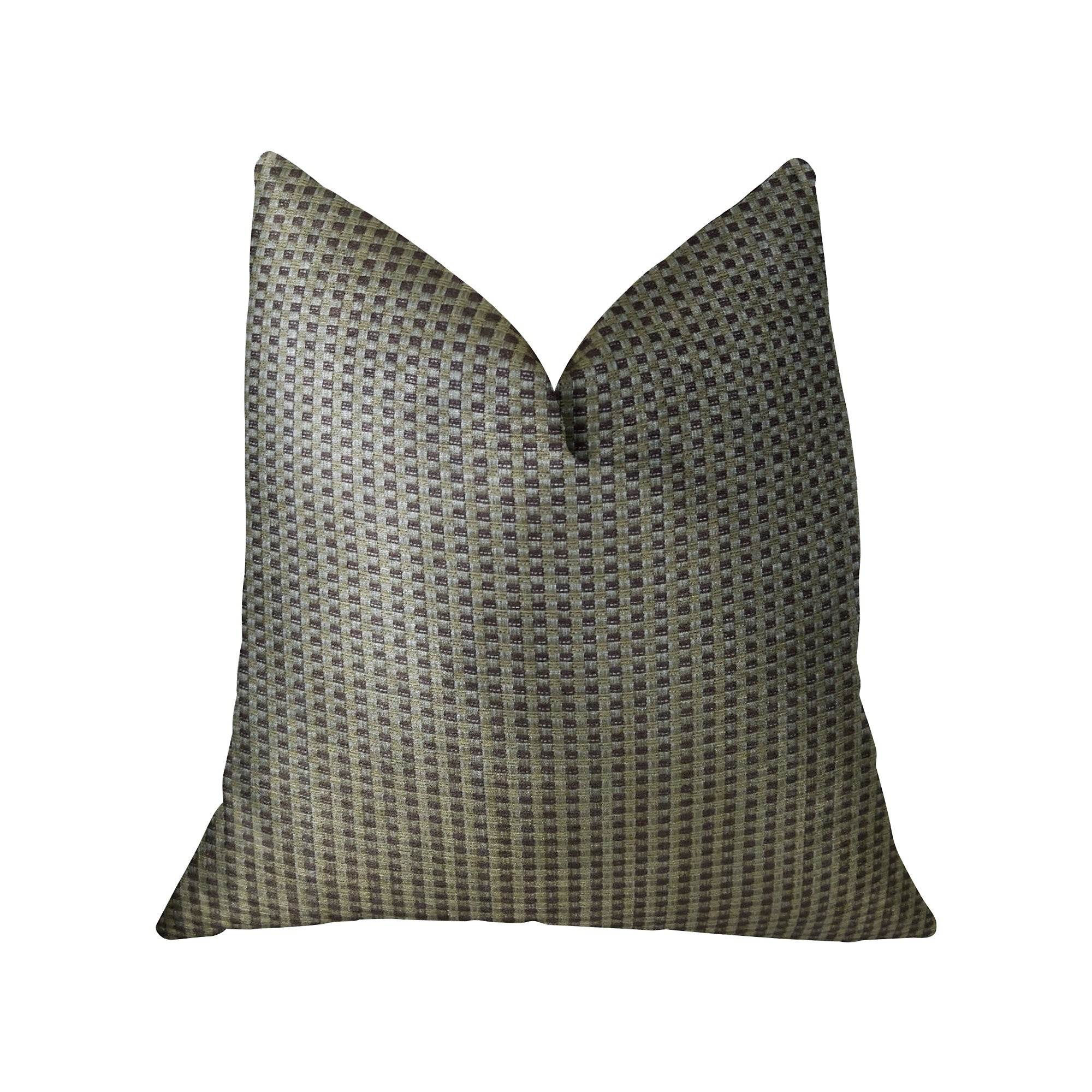 Gray textured throw pillow