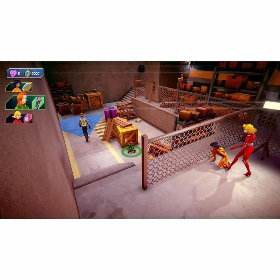 Thumbnail: Video game characters in a warehouse level