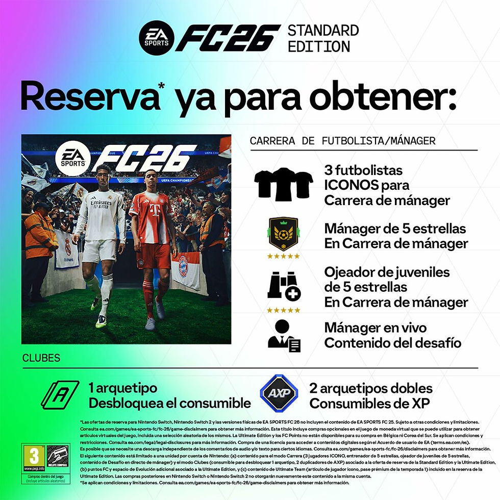 Thumbnail: FC26 Standard Edition game cover and pre-order bonuses