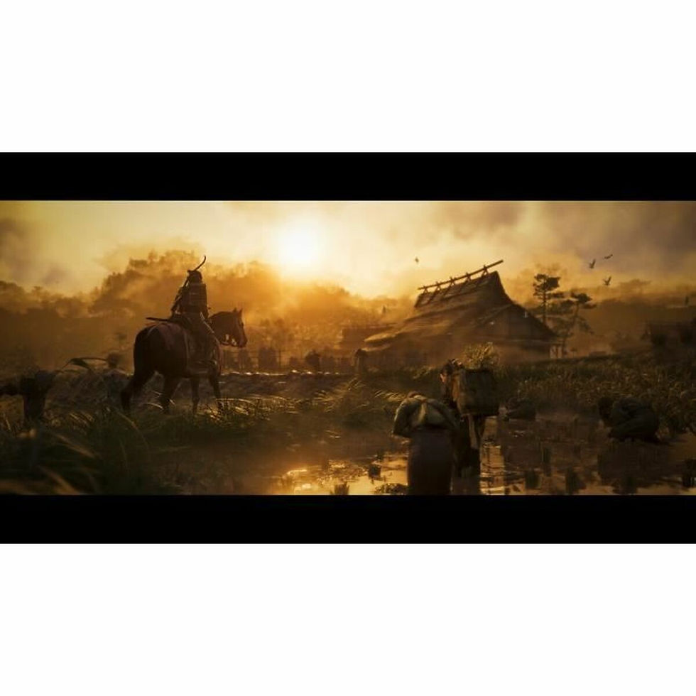 Thumbnail: Horseback rider in a rustic landscape at sunset