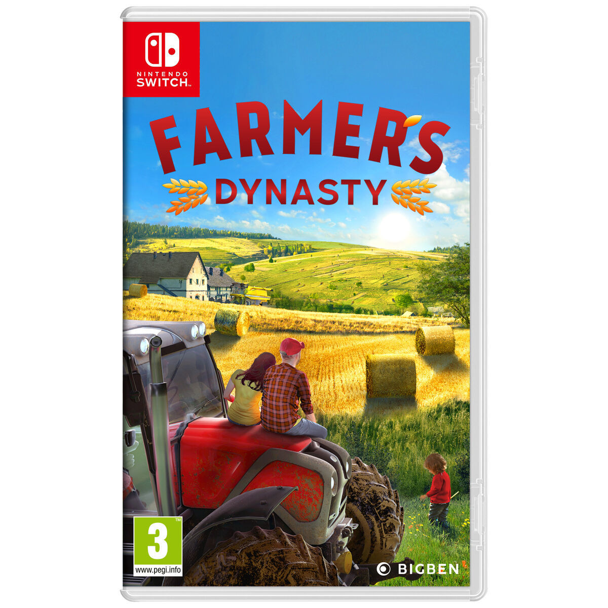 Farmers Dynasty Switch game cover, PEGI 3