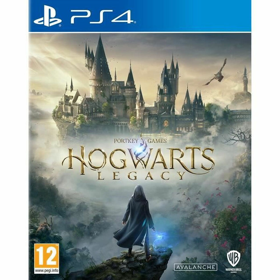 Hogwarts Legacy PS4 game cover with castle and cloaked figure