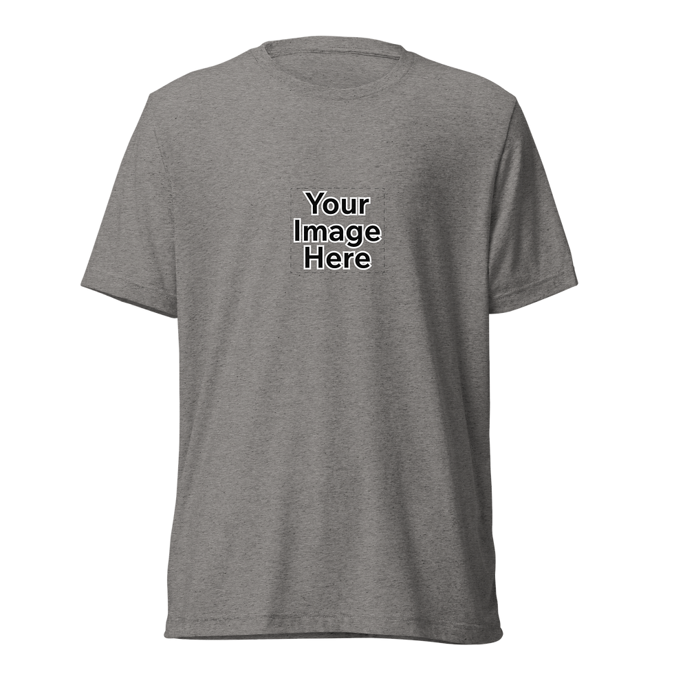 Gray t-shirt with 'Your Image Here' text