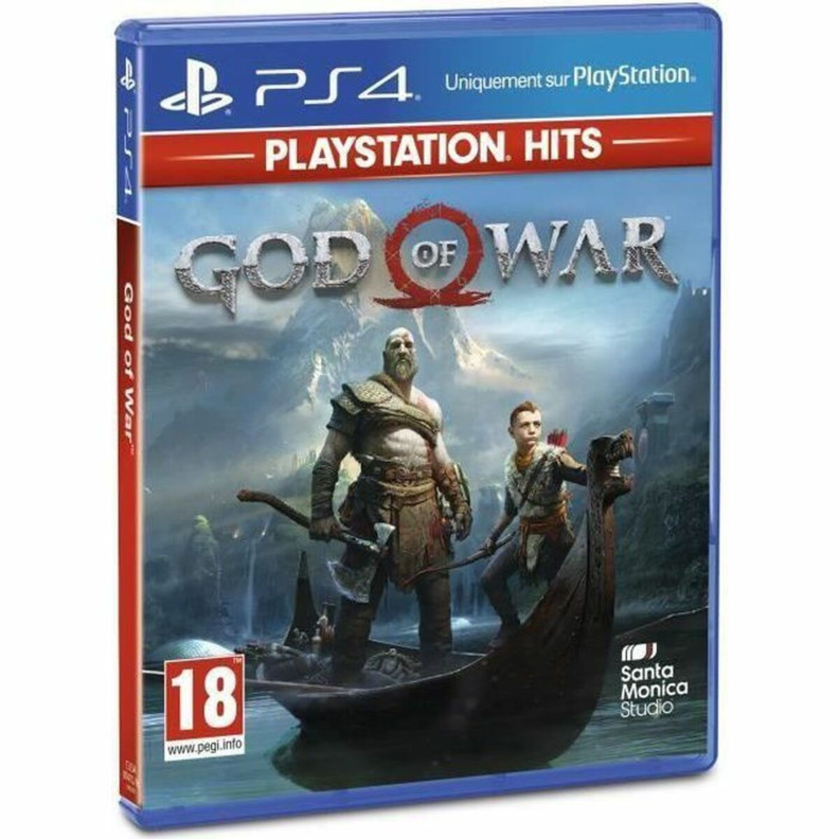 God of War PS4 PlayStation Hits game case, Kratos and Atreus