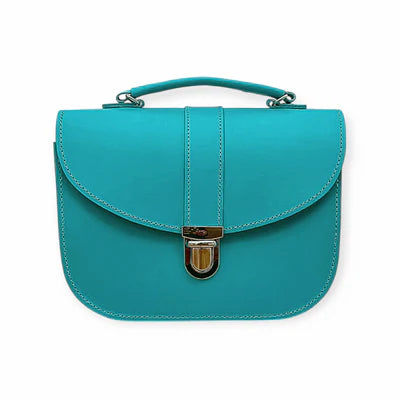 Olympia Handmade Leather Bag, Teal